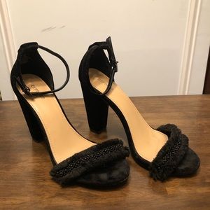 Black Open-Toe Heels